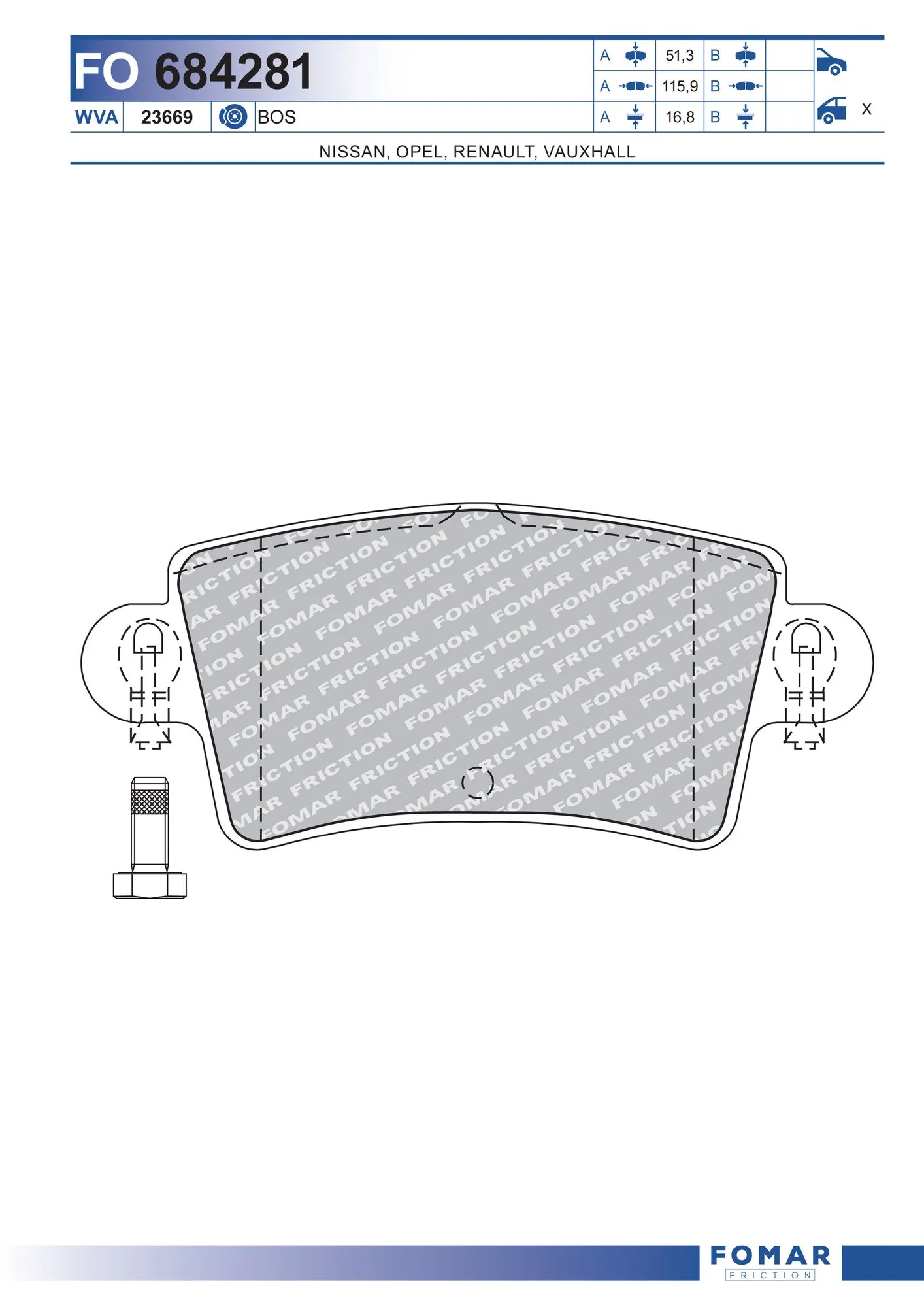 Brake Pad Set, disc brake